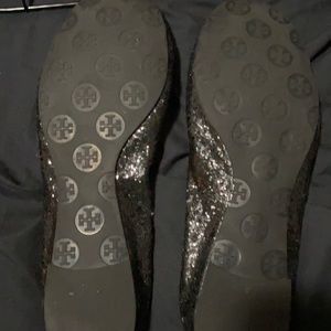 Black Tory Burch Sequin Flat